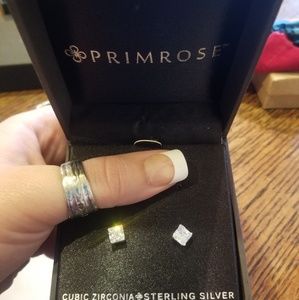 NWT 💎Cubic zirconia sterling silver earings💎